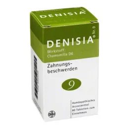 DENISIA 9 Dantų dygimo tabletės, 80 vnt