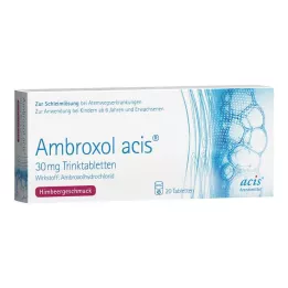 AMBROXOL acis 30 mg geriamosios tabletės, 20 vnt