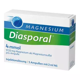MAGNESIUM DIASPORAL 4 mmol ampulės, 5X2 ml