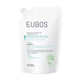 EUBOS SENSITIVE Dušo alyvos F papildymo buteliukas, 400 ml