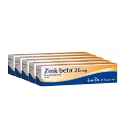 ZINK BETA 25 šnypščiosios tabletės, 100 vnt