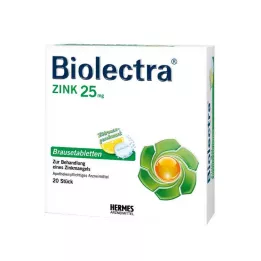 BIOLECTRA Cinko šnypščiosios tabletės, 20 vnt