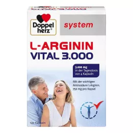 DOPPELHERZ L-Arginine Vital 3000 sistemos kapsulės, 120 vnt