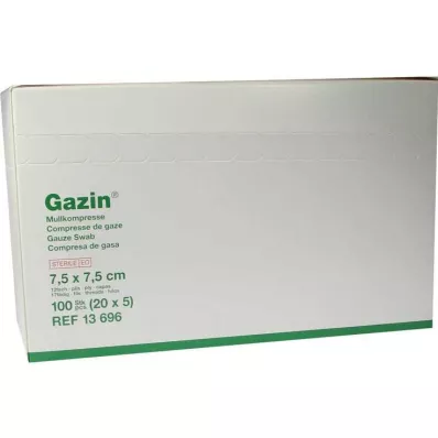 GAZIN Marlės komp. 7,5x7,5 cm sterili 12 sluoksnių terpė, 20X5 vnt