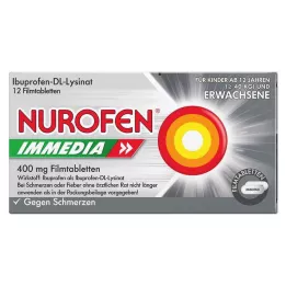 NUROFEN Immedia 400 mg plėvele dengtos tabletės, 12 vnt