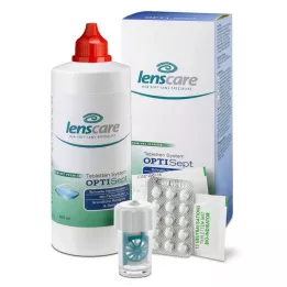 LENSCARE OptiSept Kombip.350 ml+45 tabletės+1 talpyklė, 1 vnt