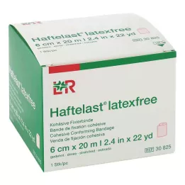 HAFTELAST Fiksacinis tvarstis, vientisas, be latekso, 6 cm x 20 m, kreminis, 1 vnt