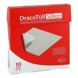 Dracotull Sil.10x10 cm silikonui atsparus žaizdos valdymo blokas, 10 vnt