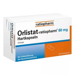 ORLISTAT-ratiopharm 60 mg kietos kapsulės, 84 vnt
