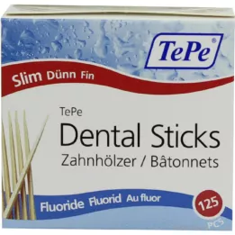 TEPE Ploni dantų krapštukai su fluoru, 125 vnt