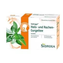 SIDROGA Gerklės ir ryklės skalavimo arbatos filtrų maišeliai, 20x2,5 g