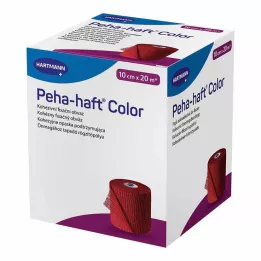 PEHA-HAFT Spalvota tvirtinimo juosta be latekso 10 cm x 20 m raudona, 1 vnt