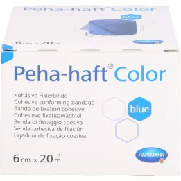 PEHA-HAFT Spalva Fixierb.be latekso 6 cmx20 m mėlyna, 1 vnt