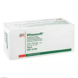 VLIWASOFT Neaustiniai kompresai 7,5x7,5 cm nesterilūs 6l., 100 vnt