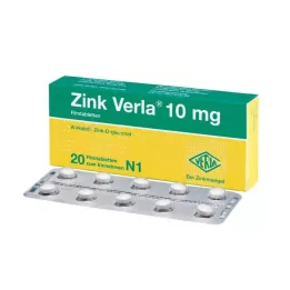 ZINK VERLA 10 mg plėvele dengtos tabletės, 20 vnt