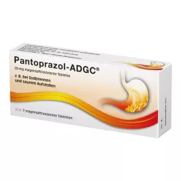 PANTOPRAZOL ADGC 20 mg skrandyje neirios tabletės, 7 vnt