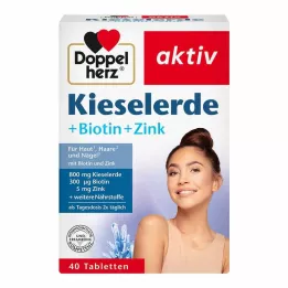 DOPPELHERZ Silicis+Biotinas+Cinkas Tabletės, 40 vnt