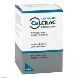 CALCILAC Kramtomosios tabletės, 50 vnt