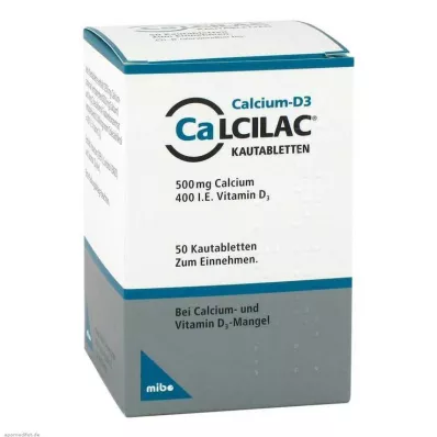 CALCILAC Kramtomosios tabletės, 50 vnt CALCILAC Kramtomosios tabletės, 50 vnt