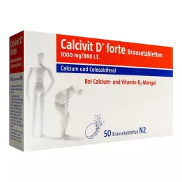 CALCIVIT D forte šnypščiosios tabletės, 50 vnt