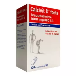 CALCIVIT D forte šnypščiosios tabletės, 120 vnt