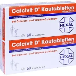 CALCIVIT D Kramtomosios tabletės, 120 vnt