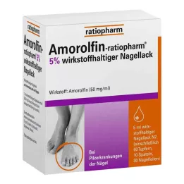 AMOROLFIN-ratiopharm 5% veikliosios medžiagos nagų lakas, 5 ml