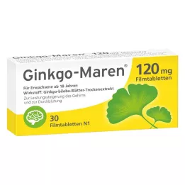 GINKGO-MAREN 120 mg plėvele dengtos tabletės, 30 vnt