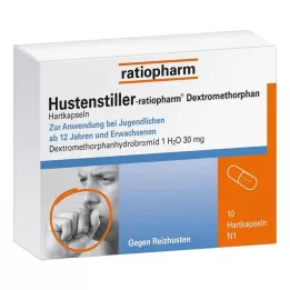 HUSTENSTILLER-ratiopharm Dekstrometorfano kapsulės, 10 vnt
