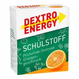 DEXTRO ENERGY Mokyklinės medžiagos oranžinės tabletės, 50 g