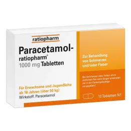 PARACETAMOL-ratiopharm 1000 mg tabletės, 10 vnt
