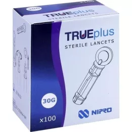 TRUEPLUS sterilūs lancetai 30G, 100 vnt