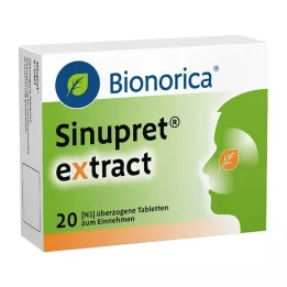 SINUPRET ekstraktu dengtos tabletės, 20 vnt