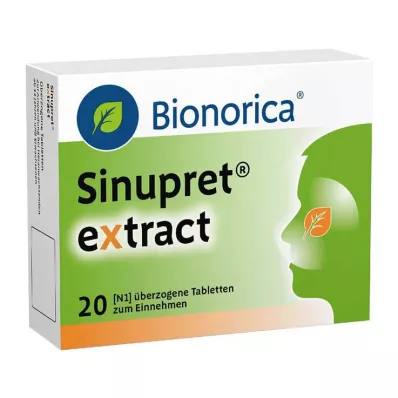 SINUPRET ekstraktu dengtos tabletės, 20 vnt