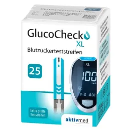 GlucoCheck XL cukraus kiekio kraujyje tyrimo juostelės, 25 vnt
