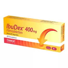 IBUDEX 400 mg plėvele dengtos tabletės, 20 vnt