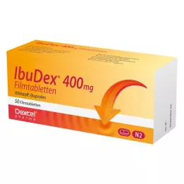 IBUDEX 400 mg plėvele dengtos tabletės, 50 vnt