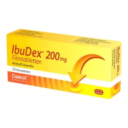IBUDEX 200 mg plėvele dengtos tabletės, 10 vnt