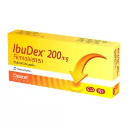 IBUDEX 200 mg plėvele dengtos tabletės, 20 vnt
