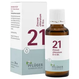 BIOCHEMIE Pflüger 21 Zincum chloratum D 6 lašai, 30 ml