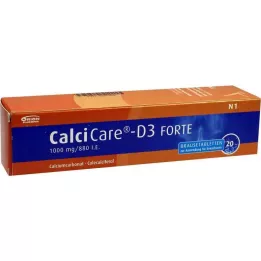 CALCICARE D3 forte šnypščiosios tabletės, 20 vnt