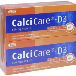 CALCICARE D3 kramtomosios tabletės, 120 vnt