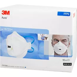 ATEMSCHUTZMASKE 3M 1872V+ su vožtuvu Aura FFP2, 10 vnt