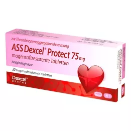 ASS Dexcel Protect 75 mg skrandyje neirios tabletės, 20 vnt