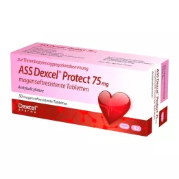 ASS Dexcel Protect 75 mg skrandyje neirios tabletės, 50 vnt