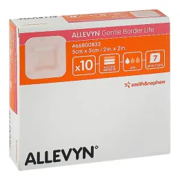 Allevyn Gentle Border Lite 5x5 cm putplasčio tvarstis, 10 vnt