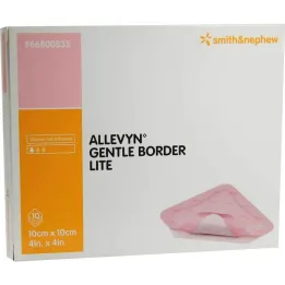 Allevyn Gentle Border Lite 10x10 cm putplasčio tvarstis, 10 vnt