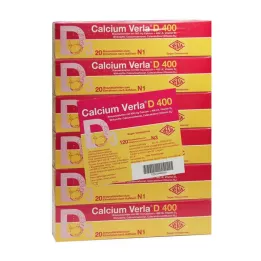 CALCIUM VERLA D 400 šnypščiosios tabletės, 120 vnt