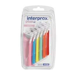 INTERPROX plus Blister Mix pagal spalvą surūšiuoti Tarpdančių šepetėliai, 6 vnt