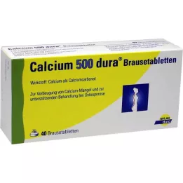 CALCIUM 500 dura šnypščiųjų tablečių, 40 vnt